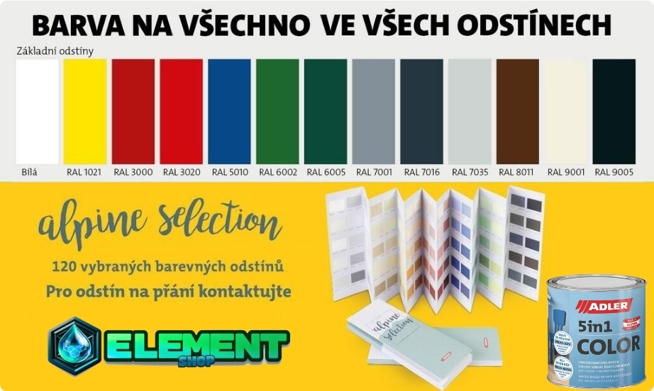 Adler Color 5in1 odstíny